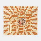 Boho Beste moeder ooit gepersonaliseerde foto Moed Fleece Deken (Voorkant (Horizontaal))