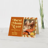 Boho Beste moeder ooit gepersonaliseerde foto Moed Folie Wenskaart (Voorkant)