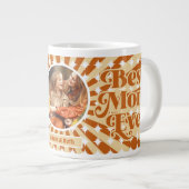 Boho Beste moeder ooit gepersonaliseerde foto Moed Grote Koffiekop (Voorkant rechts)
