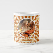 Boho Beste moeder ooit gepersonaliseerde foto Moed Grote Koffiekop (Voorkant)