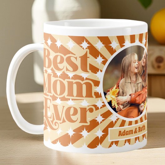 Boho Beste moeder ooit gepersonaliseerde foto Moed Grote Koffiekop