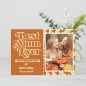 Boho Beste moeder ooit gepersonaliseerde foto Moed Kaart (Staand voorkant)