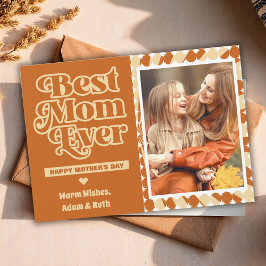 Boho Beste moeder ooit gepersonaliseerde foto Moed Kaart