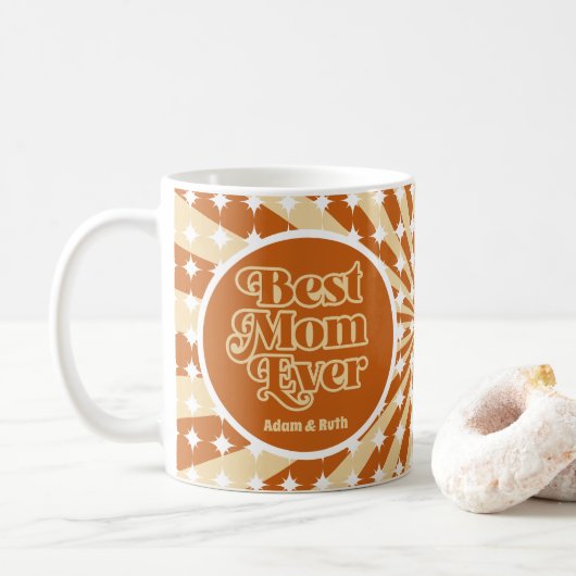 Boho Beste moeder ooit gepersonaliseerde foto Moed Koffiemok (Met donut)