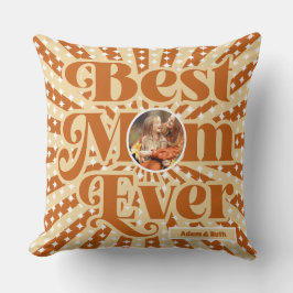 Boho Beste moeder ooit gepersonaliseerde foto Moed Kussen