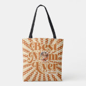 Boho Beste moeder ooit gepersonaliseerde foto Moed Tote Bag (Achterkant)