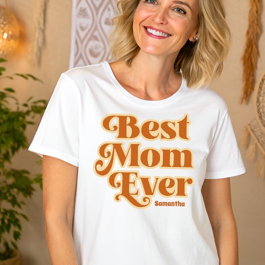 Boho Beste moeder ooit gepersonaliseerde Moederdag Tri-Blend Shirt