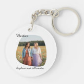 Boho Beste Vriend Foto – Aandenken Cadeau Sleutelhanger (Achterkant)