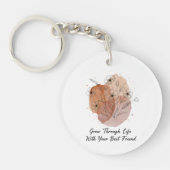 Boho Beste Vriend Foto – Aandenken Cadeau Sleutelhanger (Voorkant)