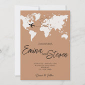 Boho Bestemmingskaart reizen bruiloft Kaart (Voorkant)