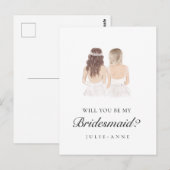 Boho Besties bruidsmeisje voorstel Briefkaart (Voorkant / Achterkant)