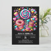 Boho Betoverde Candyland Digitale Verjaardag Kaart (Staand voorkant)