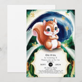 Boho Betoverde Eekhoorn Verjaardag Kaart (Voorkant / Achterkant)