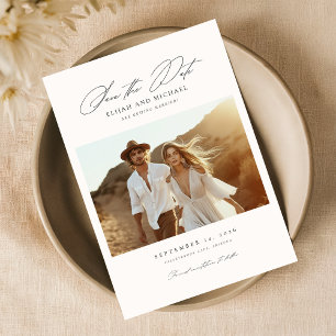Boho Bewaar de datum Foto Elegant Bewaar de datu Kaart