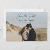 Boho Bewaar de datum, minimalistische foto Bewaar Kaart (Voorkant)