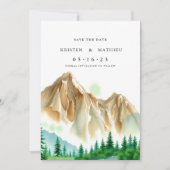 Boho bewerkbare berg save the date (Voorkant)
