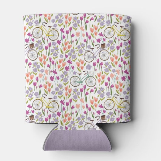  Boho Bicycle Floral - Aangepast Vrijgezellenfeest Blikjeskoeler (Achterkant)