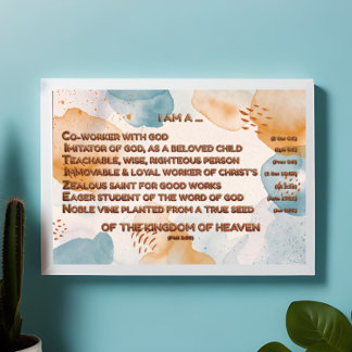 Boho Bijbelse bevestigingen Acrostiek w_Schrift 2 Poster