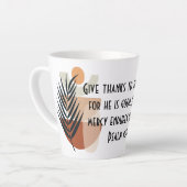 BOHO Bijbelverse latte Mok (Linkerhoek)