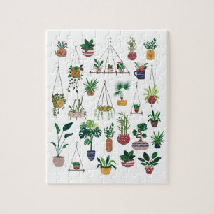 Boho Binnen- en Buitenplant Illustratie Kunst Legpuzzel