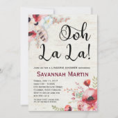 Boho Birch Lingerie Shower Invitation 5x7 Kaart (Voorkant)