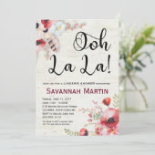 Boho Birch Lingerie Shower Invitation 5x7 Kaart (Staand voorkant)
