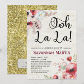 Boho Birch Lingerie Shower Invitation 5x7 Kaart (Voorkant / Achterkant)