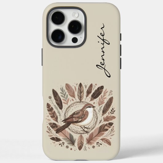 Boho Bird Indian Feather iPhone / iPad case (Achterkant)