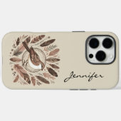 Boho Bird Indian Feather iPhone / iPad case (Achterkant (horizontaal))