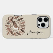 Boho Bird Indian Feather iPhone / iPad case Hoesje (Achterkant horizontaal)