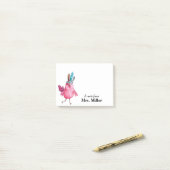 Boho Birdie Personalized Post-it® Notes (Op bureau)