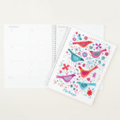 Boho Birds and Flowers Waterverf Custom Name Planner (Display)