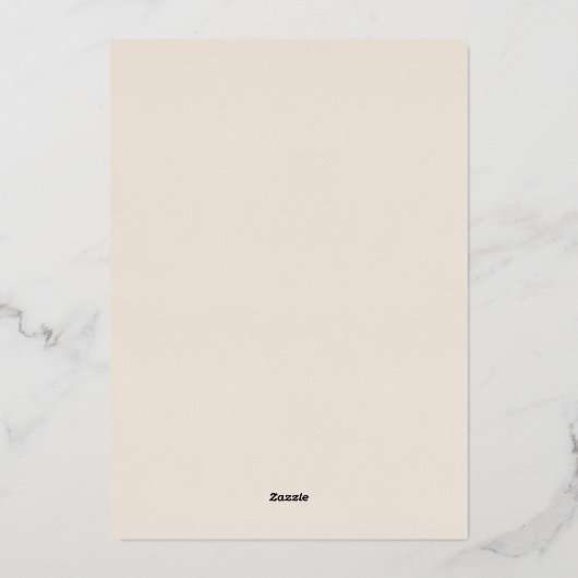 Boho Birthday Folie Uitnodiging (Achterkant)