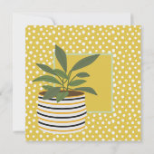 Boho Birthday Planten Stippen Gold Sage Green (Achterkant)