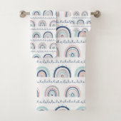 Boho Birthday Towels Rainbow Pastel for Kids Bad Handdoek (Insitu)