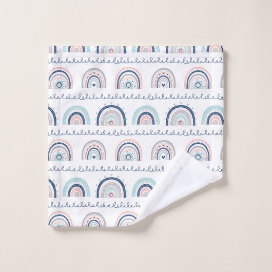 Boho Birthday Towels Rainbow Pastel for Kids Bad Handdoek (Wasdoekje)