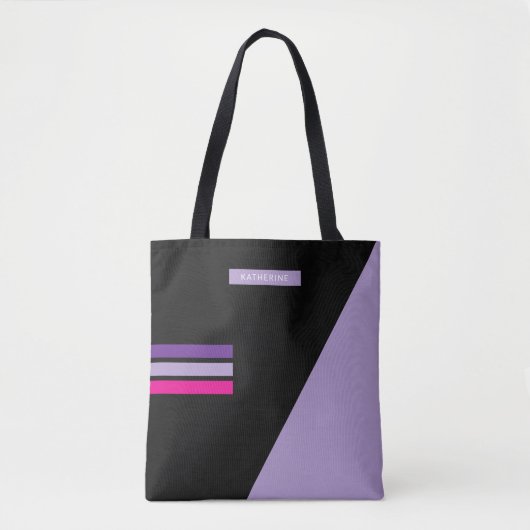 Boho Black Abstract Trendy Girly  Tote Bag (Voorkant)