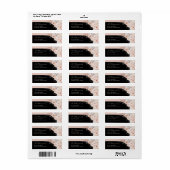 Boho Black Arch trouwlabel Etiket (Full Sheet)