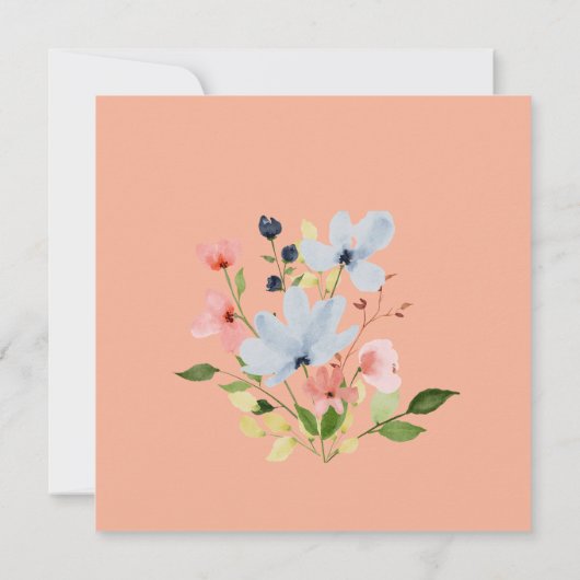 Boho Black Blush en Witte Bloemstuk Save The Date (Achterkant)