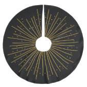 Boho Black Burst Brushed Polyester Tree Skirt Kerstboom Rok (Voorkant)
