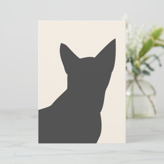 Boho Black Cat Silhouette Summer Print (Staand voorkant)