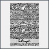 Boho Black en White Tribal Print Theedoek