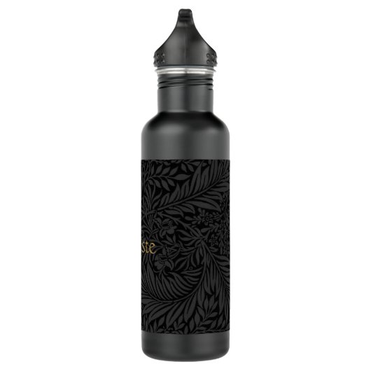 Boho Black Grey Botanical Waterfles (Rechts)