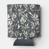 Boho Black Hand Drawn Floral Wedding Custom Blikjeskoeler (Achterkant)