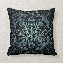 Boho Black Indigo Turquoise Sierkussen