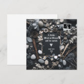 Boho Black Pregnancy Announcement |  Baby Reveal  Aankondiging (Voorkant / Achterkant)