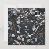 Boho Black Pregnancy Announcement |  Baby Reveal  Aankondiging (Voorkant)