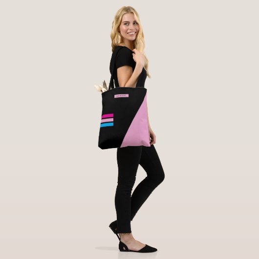 Boho Black Stripes Classy Trendy Girly  Tote Bag (Op model)