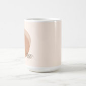 Boho blad ontwerp met aangepaste naam koffiemok (Center)