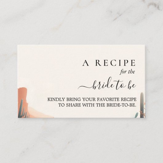 Boho blad woestijn cactussen vetplant bruidsdouche informatiekaartje (Voorkant)